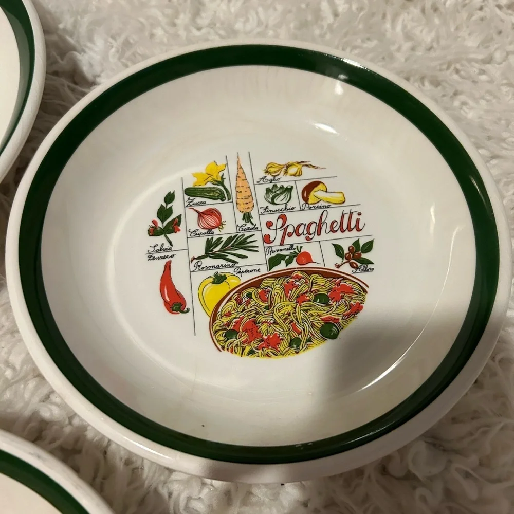 50%offw❤️ Tre Ci, 3 PastaServing Bowl.Made in Italy Sicilia Crazing glaze. Rack